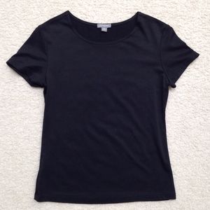 Ann Taylor Simple Black Top, Size XS